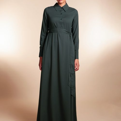 Shirted Maxi Dark Green 2