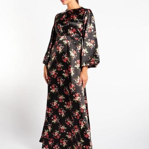 Soft Satin Floral Maxi 3