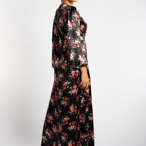 Soft Satin Floral Maxi 4