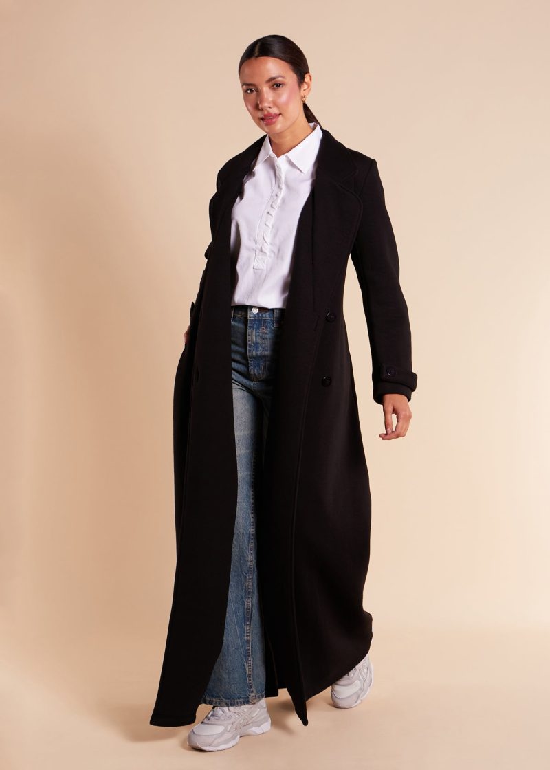 Tailored Long Coat Black 2