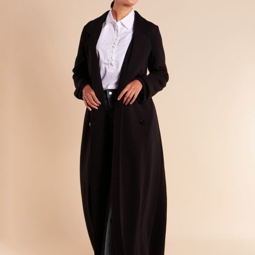 Tailored Long Coat Black 3