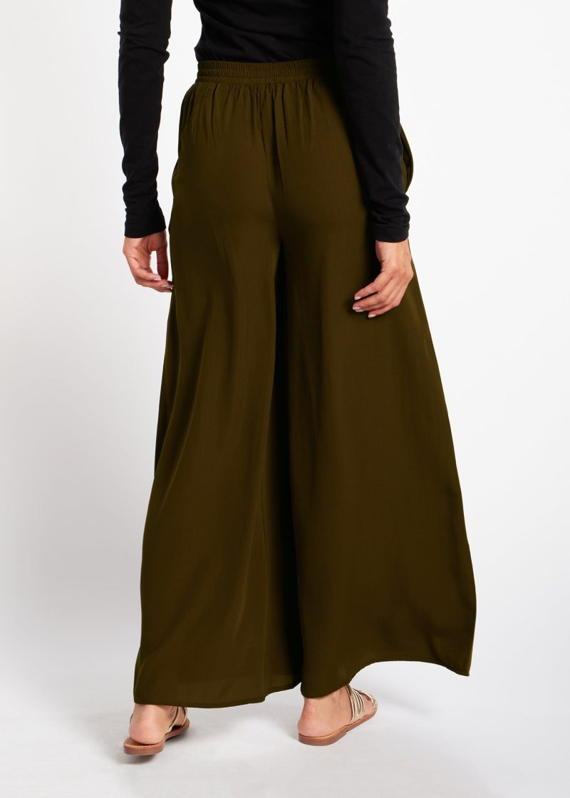 Wide Leg Trousers Olive 2