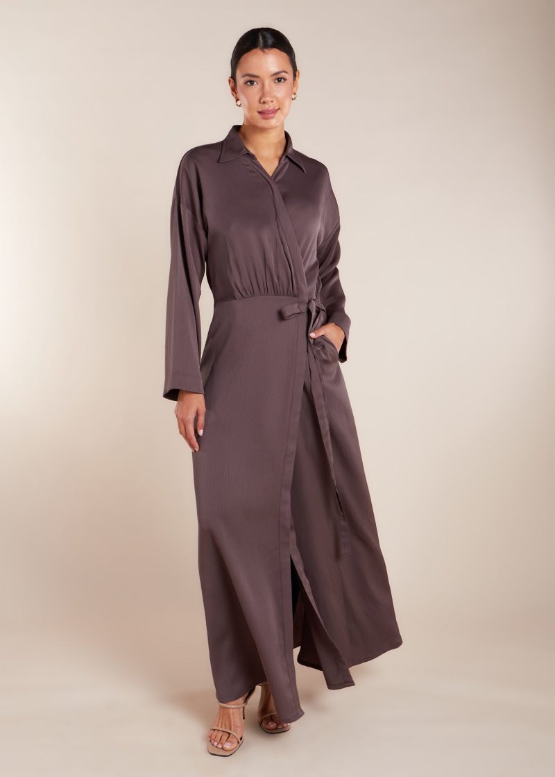 Wrap Abaya Taupe 5