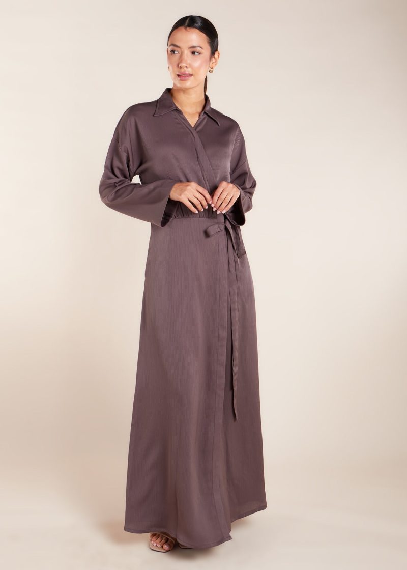 Wrap Abaya Taupe 6