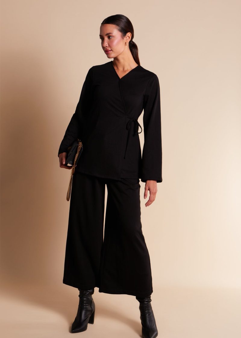 Wrapover Top Black 3