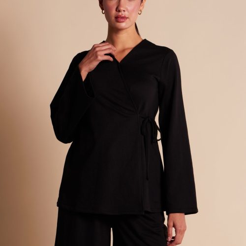 Wrapover Top Black 6